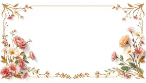 Winter Celebration Floral Design Border Element
