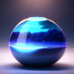 Geographic Relief: A 3D Glass Globe