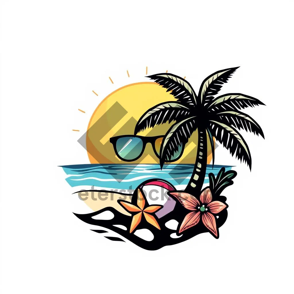 Picture of Floral Branch Silhouette Graphic Design Element