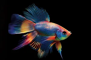 Orange Goldfish Swimming in Aquatic Aquarium.