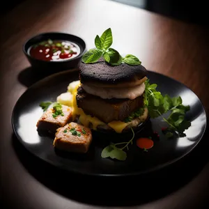 Delicious gourmet salad with fresh vegetables and cheese