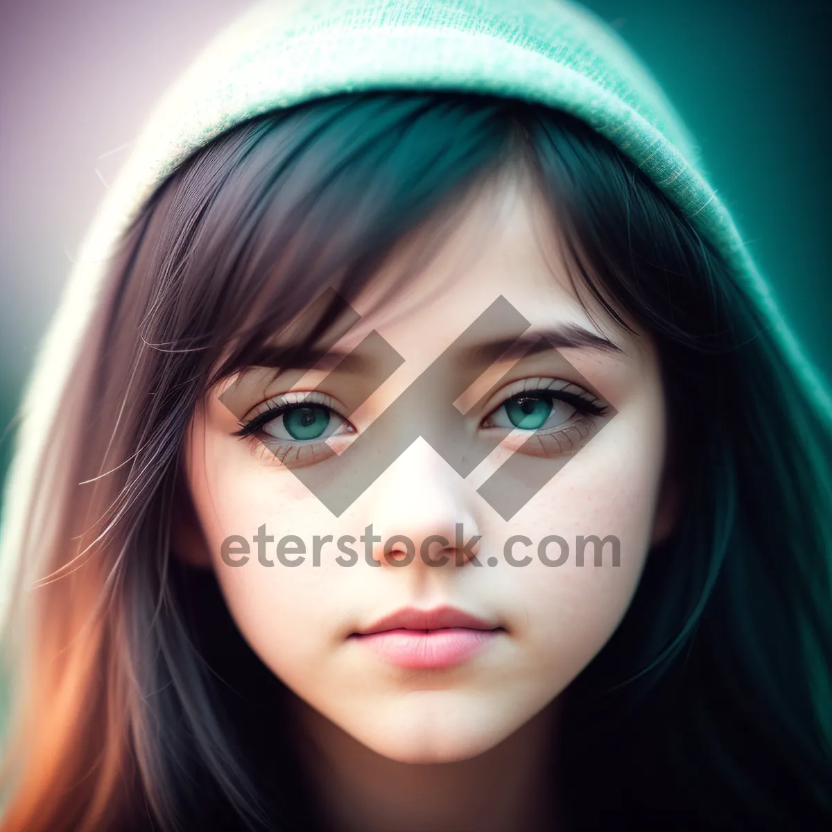Picture of Sensual Brunette Portrait with Attractive Eyes