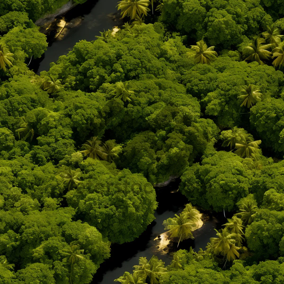 Picture of Lush Garden Angelica Standing Tall in Forest