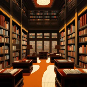 Interior Architecture Library with Books