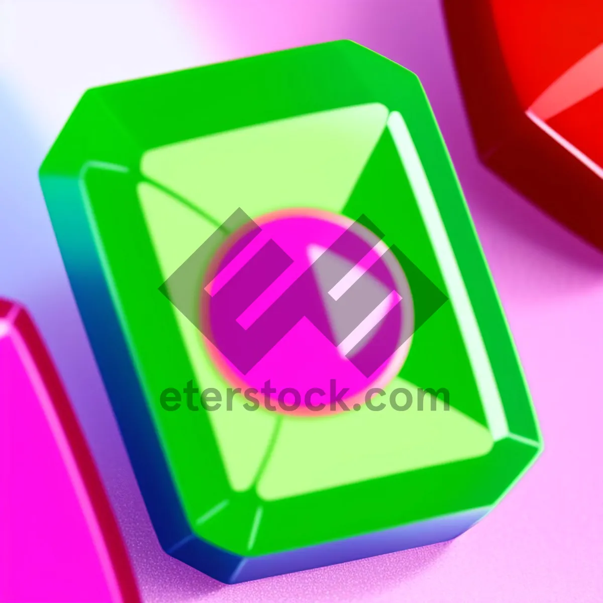 Picture of Glassy Web Buttons Set - Modern 3D Icons