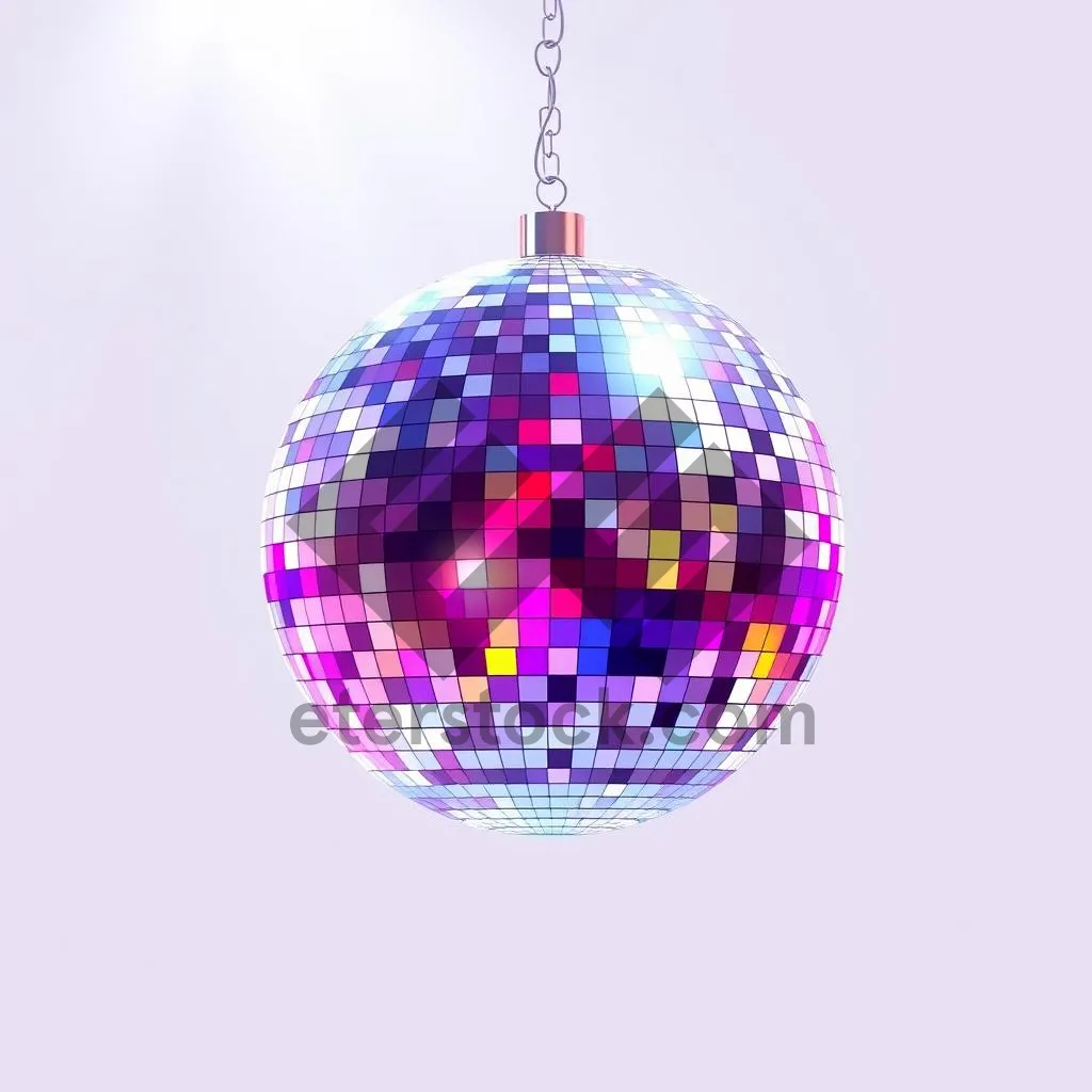 Picture of Festive Glass Globe Ornament for Winter Celebration.