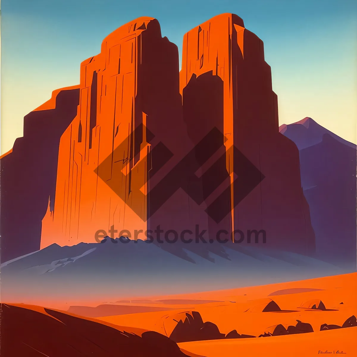 Picture of Serene Desert Sunset in National Park