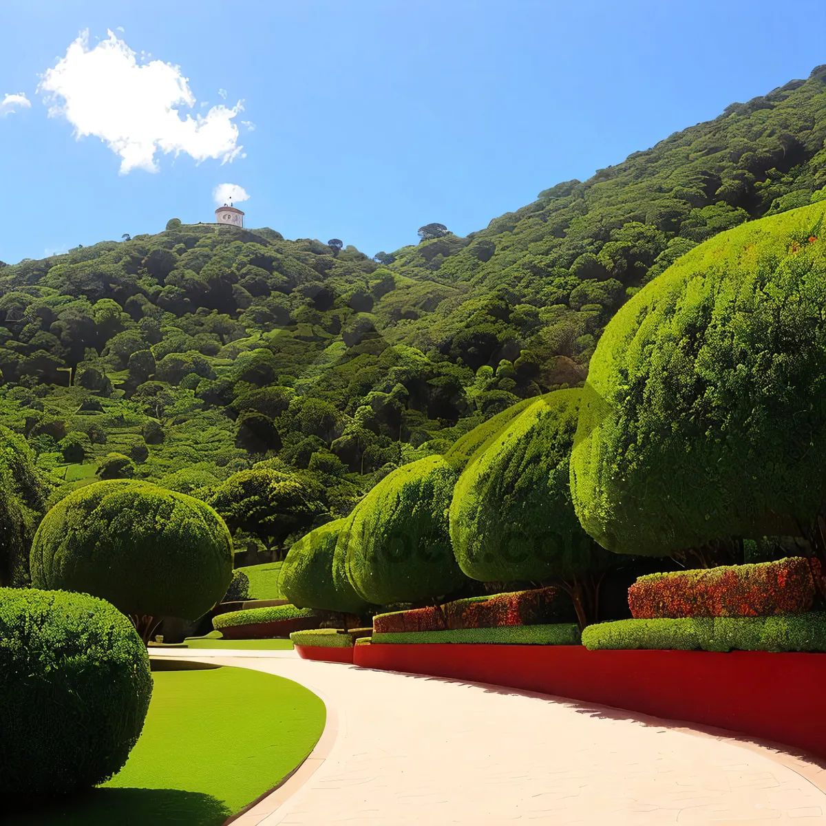 Picture of Refreshing Summer Watermelon and Avocado Landscape