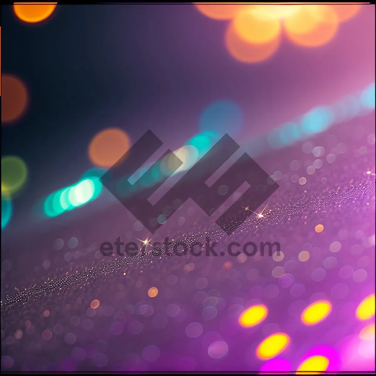 Picture of Glowing LED Design on Black Background