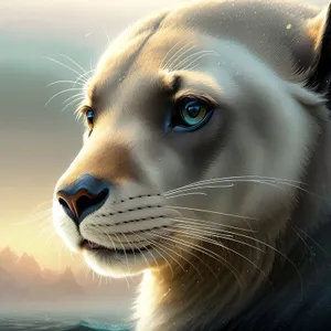 Majestic Wildcat Staring Intensely