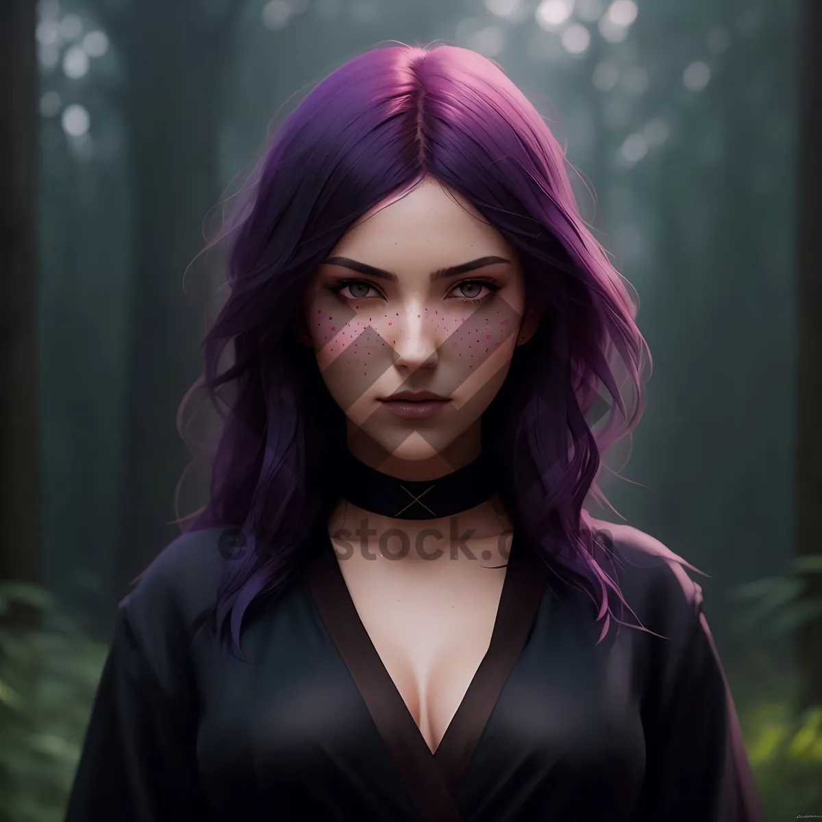 Picture of Happy Smiling Brunette Fashion Model Portrait