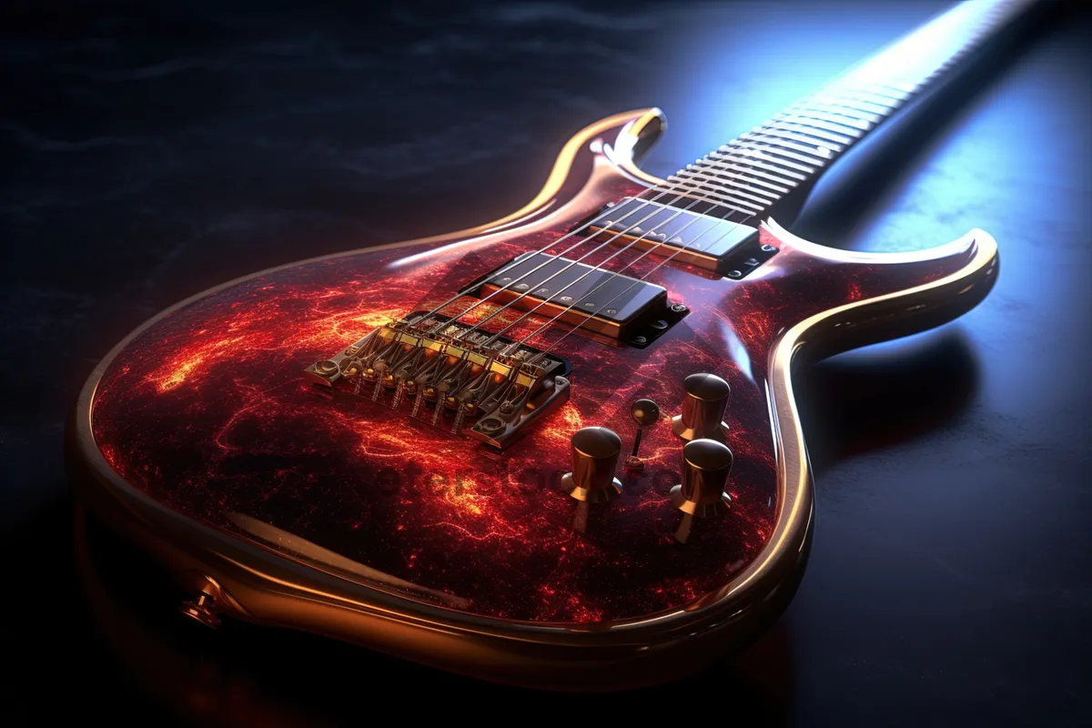 Picture of Electric Guitar Rock Band Concert Performance Music Instrument