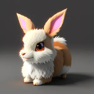 Cute Bunny with Fluffy Ears and Adorable Eyes