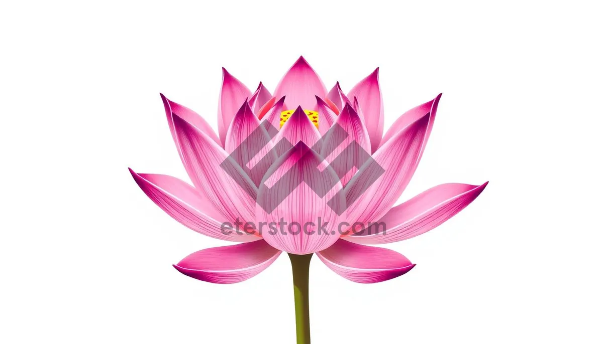 Picture of Pink Lotus Flower Graphic Design Art Decor.