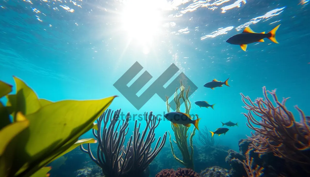 Picture of Bright Marine Fish in Tropical Coral Reef.
