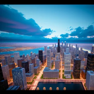 Iconic Twilight Over Urban Skyline