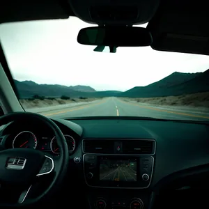 Modern Car Interior with Advanced Control Panel
