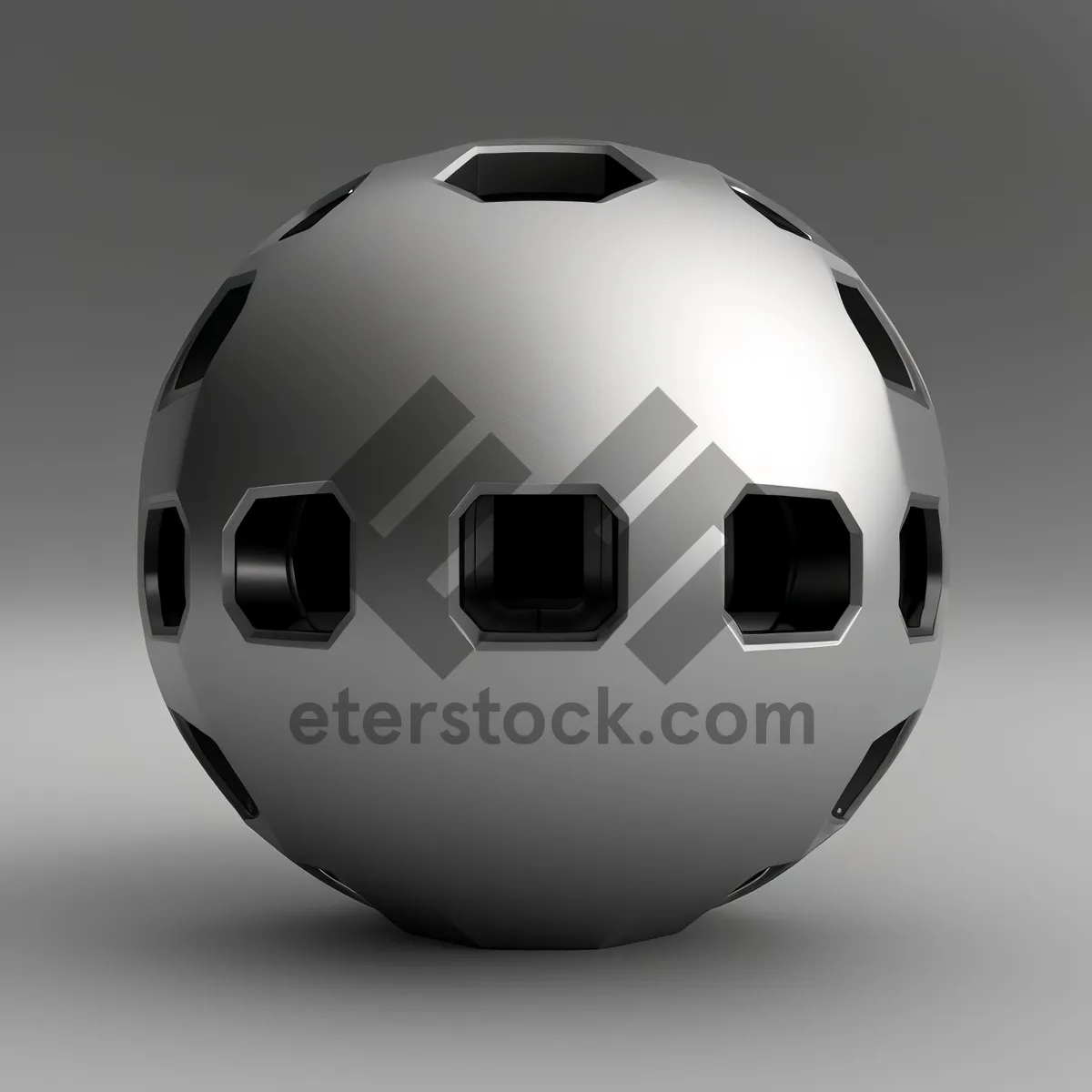 Picture of 3D Soccer Ball Icon - Round Sport Symbol