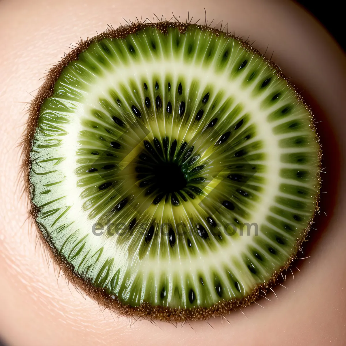 Picture of Freshly Cut Kiwi Slice: Juicy and Healthy Tropical Fruit