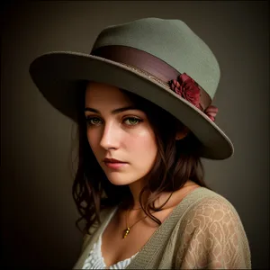 Stylish Cowboy Hat Fashion Portrait