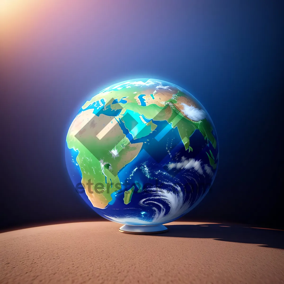 Picture of Global Sphere: Mapping Earth's Continents in 3D