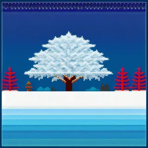 Festive Winter Stationery with Snowy Tree Design