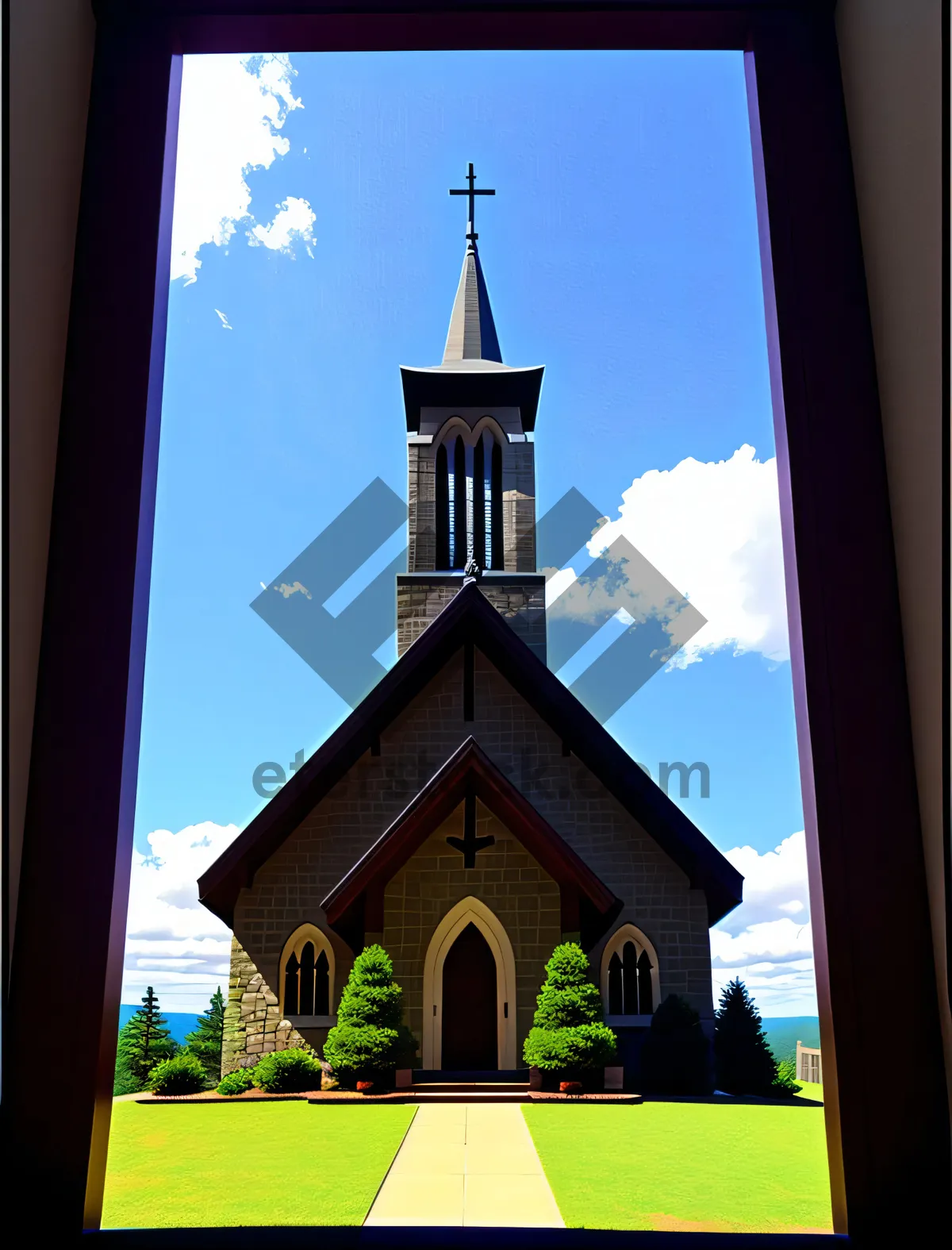 Picture of Orthodox Cathedral Bell Tower under the Sky