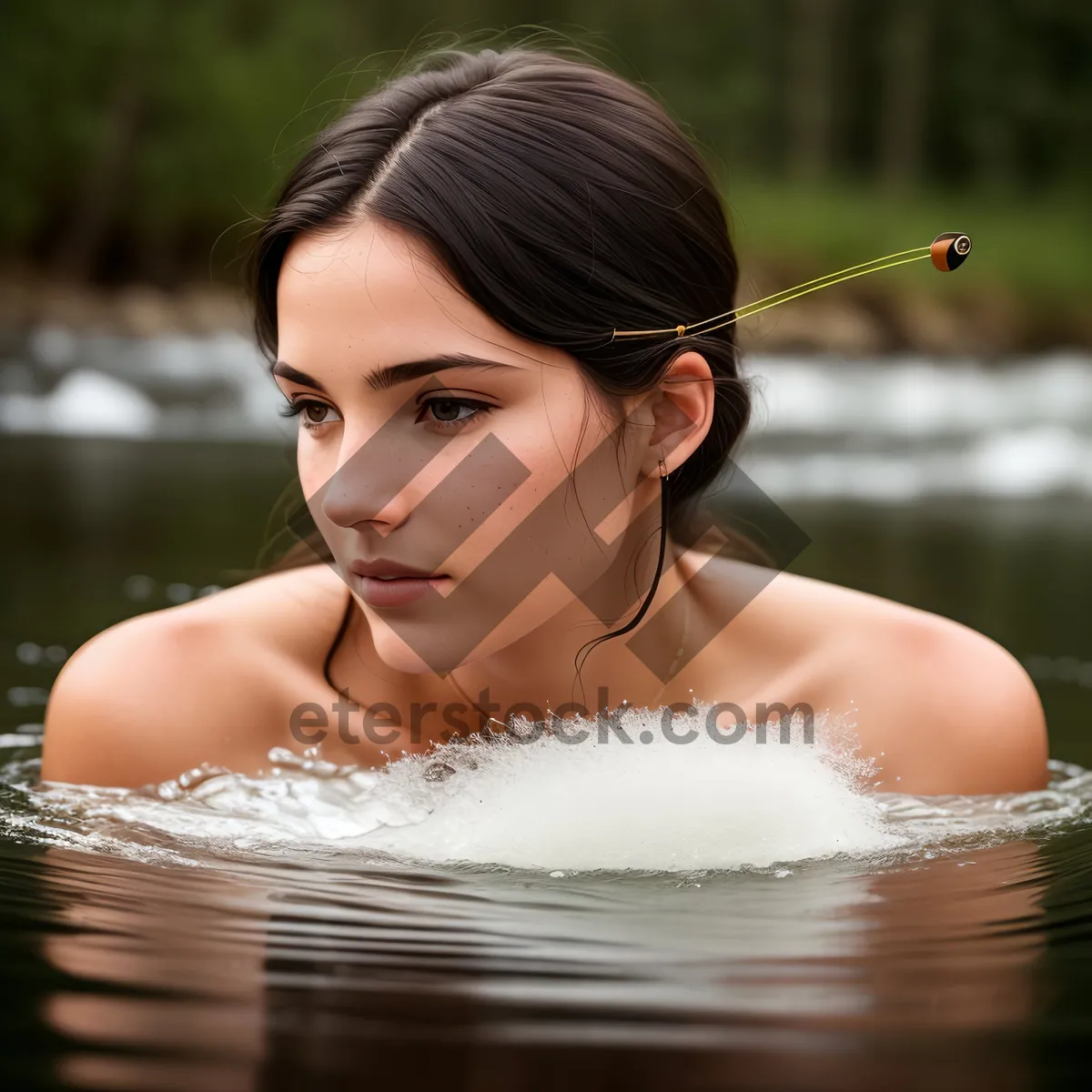 Picture of Smiling Man Enjoying Refreshing Summer Pool Fun"
or
"Attractive Man Relaxing in the Pool on a Summer Vacation