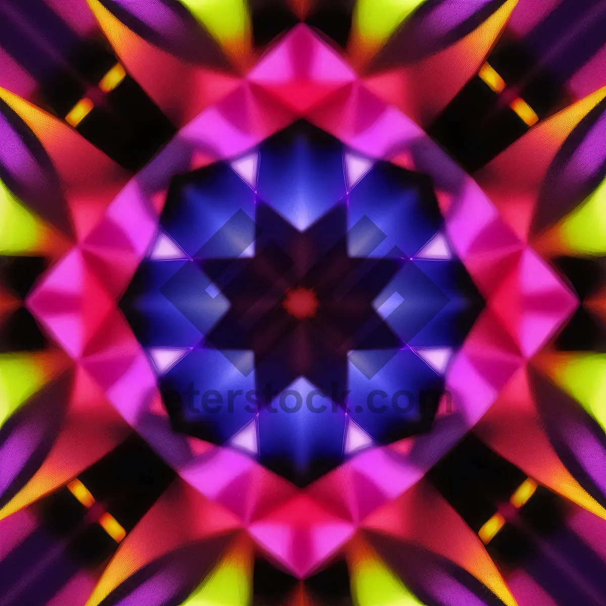 Picture of Colorful Geometric Fractal Design Wallpaper