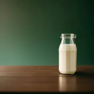 Healthy Glass Bottles of Nutrient-Rich Milk