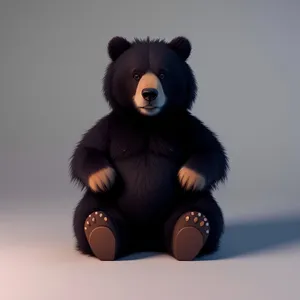 Fluffy Teddy Bear - Cute Childhood Plaything