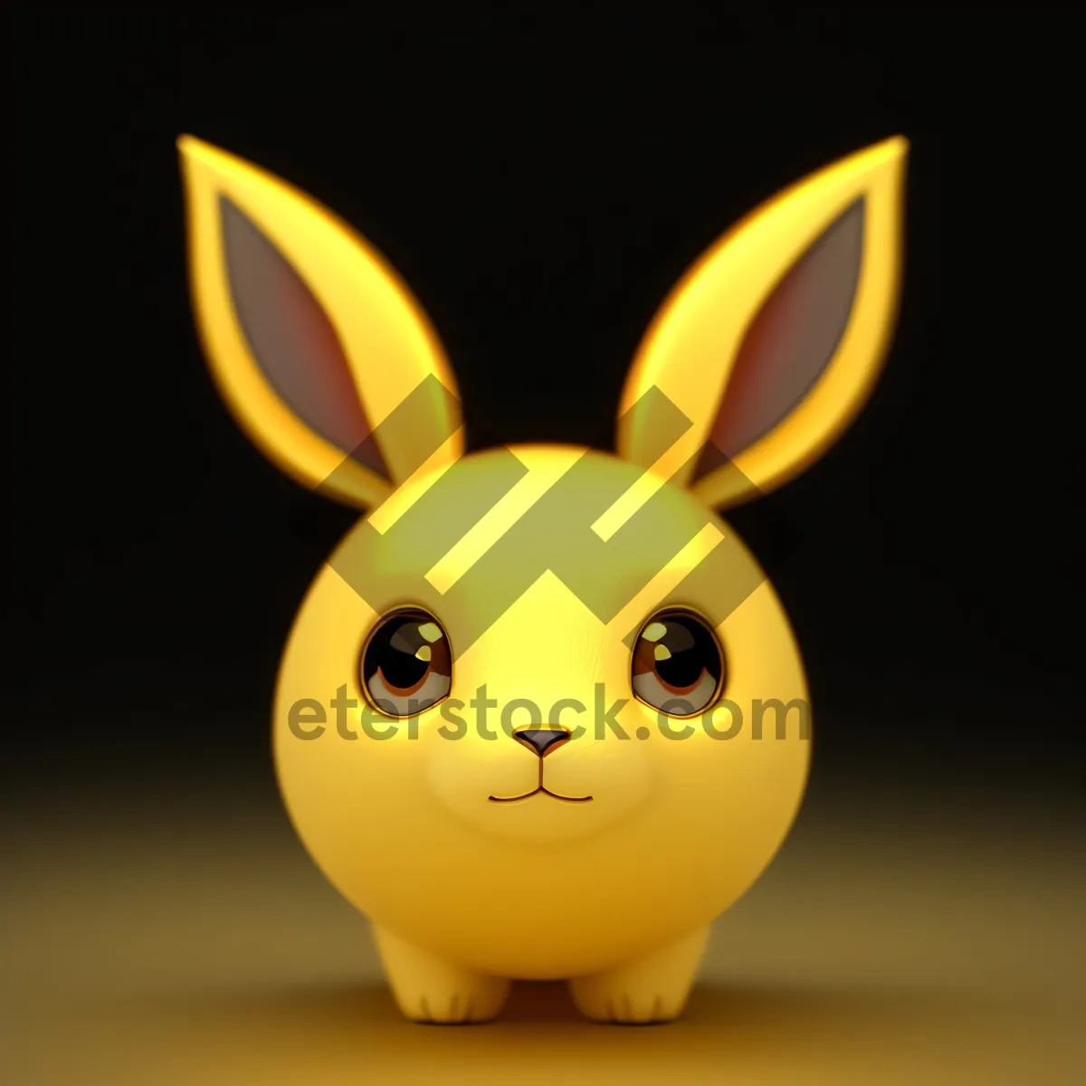 Picture of Savings Piggy Bank with Bunny Ears Holds Wealth