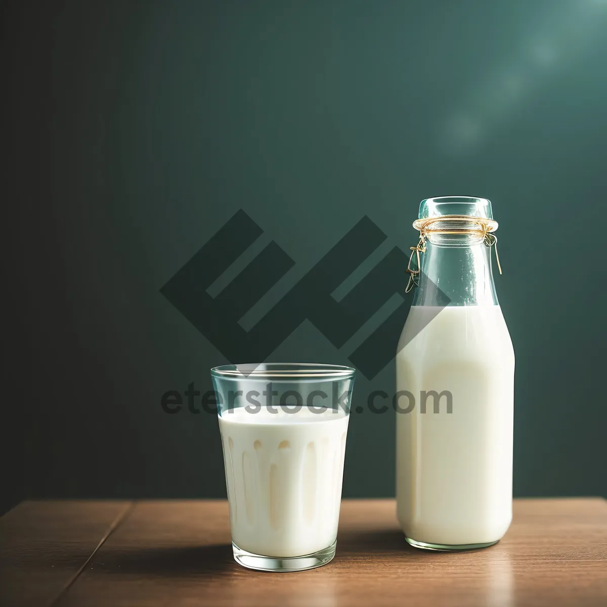 Picture of Healthy Dairy Milk Bottle in Glass Container