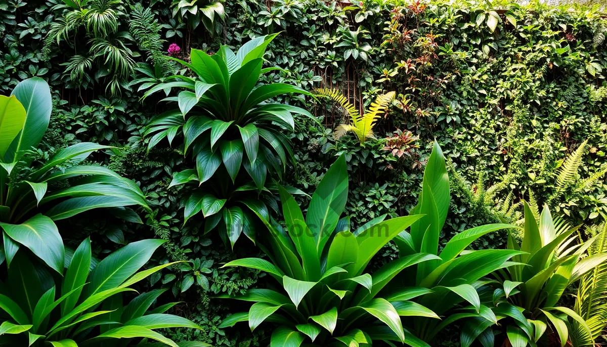 Picture of Tropical Agave Plant with Pineapple Fruit.