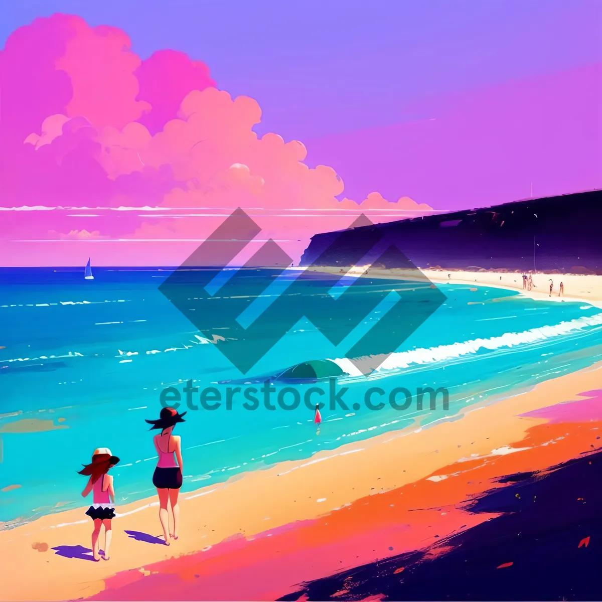 Picture of Beach Paradise: Tranquil Waves and Sunny Coastline