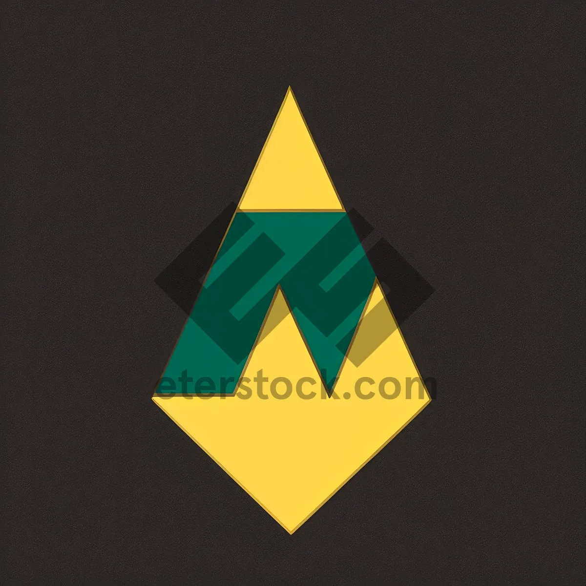 Picture of Cone Fir Sign Icon: Graphic Triangle Pyramid Design