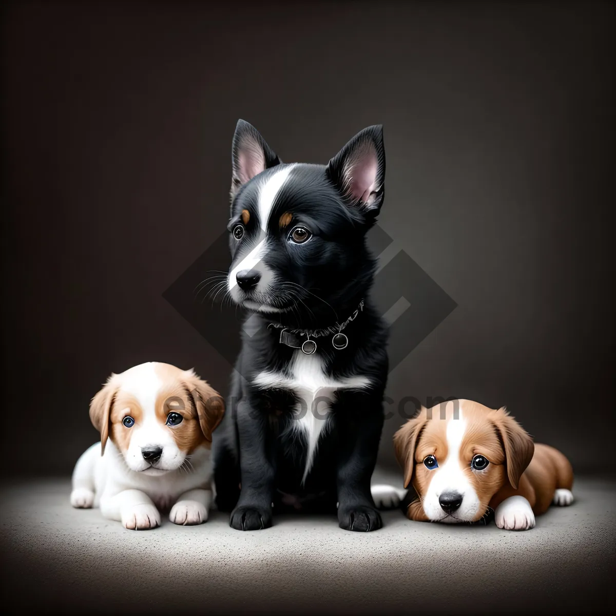 Picture of Adorable Canine Companion: Cute Puppy in Studio