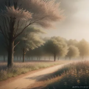 Serene Countryside Horizon with Lush Green Landscape