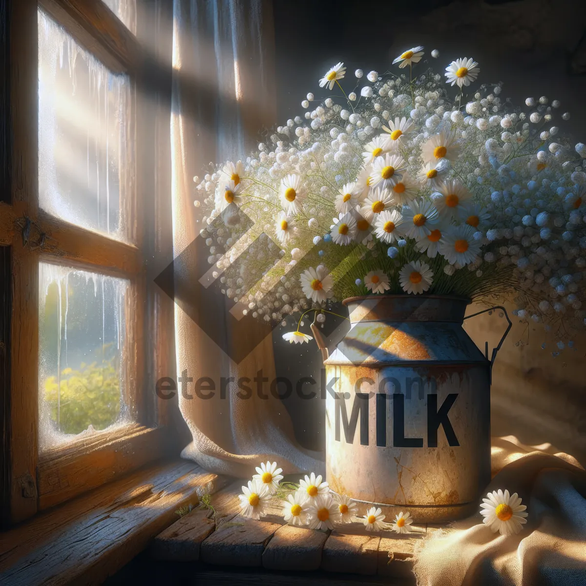 Picture of Festive Holiday Bouquet Structure Decoration Vase.