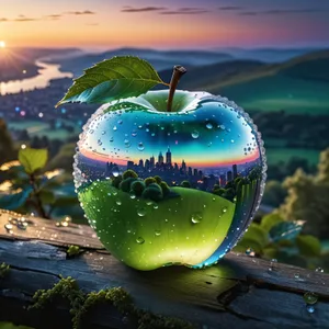 Delicious Granny Smith apple snack for healthy eating.