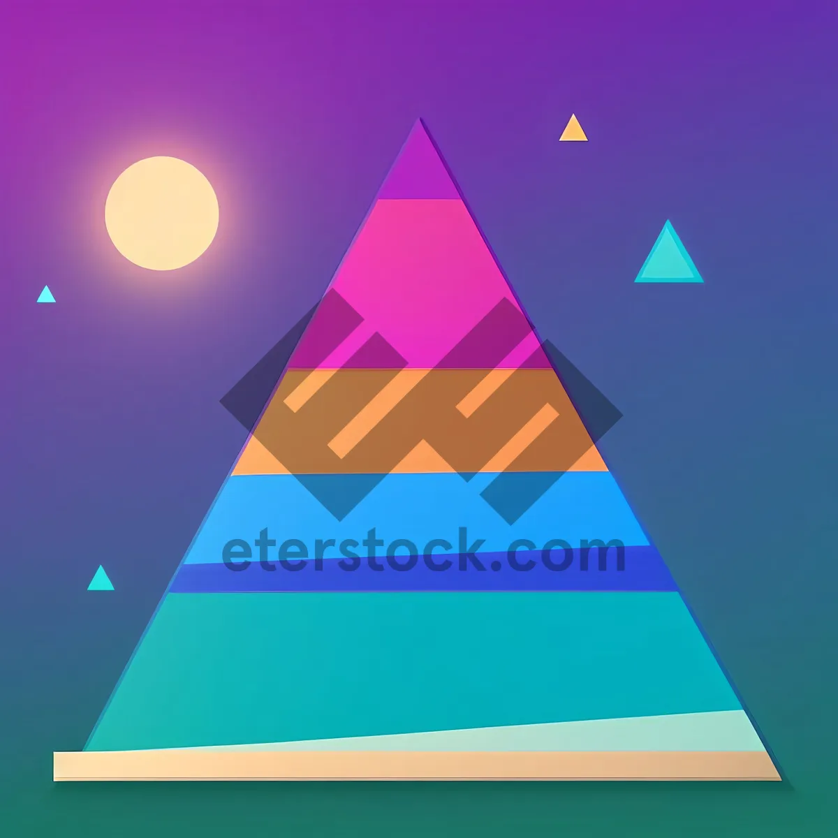 Picture of Pyramid Graphic Symbol Decoration: Artistic Wallpaper Icon