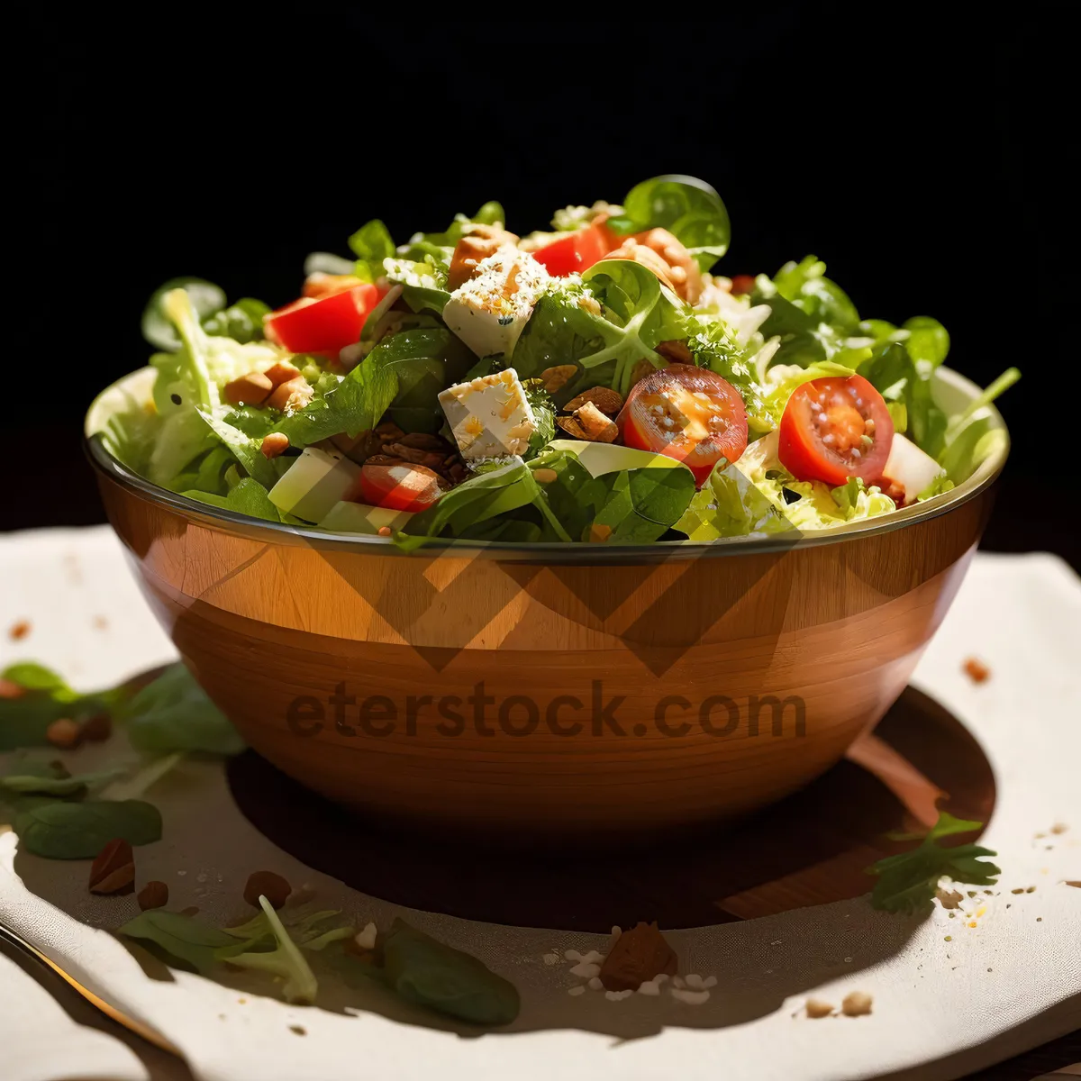 Picture of Delicious Vegetable Salad Plate With Fresh Ingredients