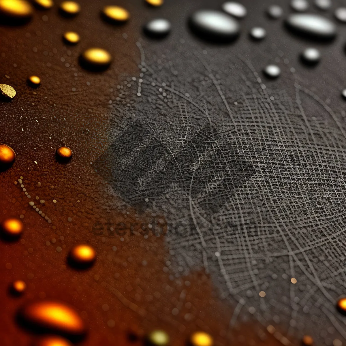 Picture of Refreshing Raindrops on Smooth Glass Surface