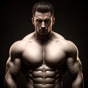 Powerful & Fit: Handsome Muscular Male Bodybuilder