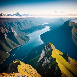 Majestic Mountain Range Reflecting in Pristine Lake