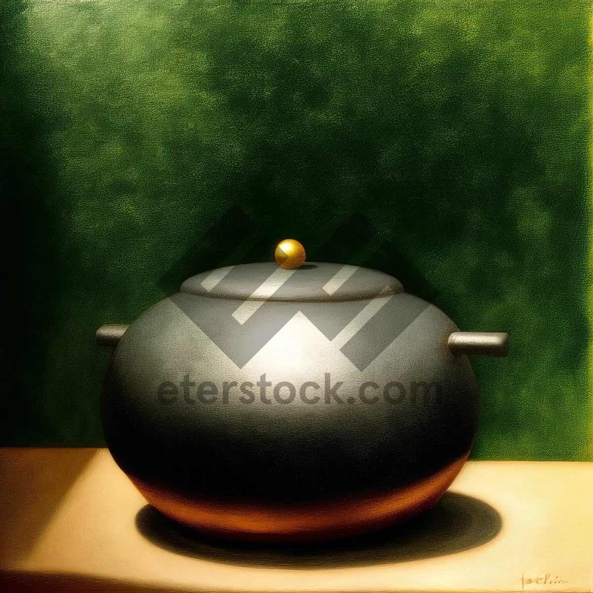 Picture of Traditional Chinese Teapot with Lid and Handle