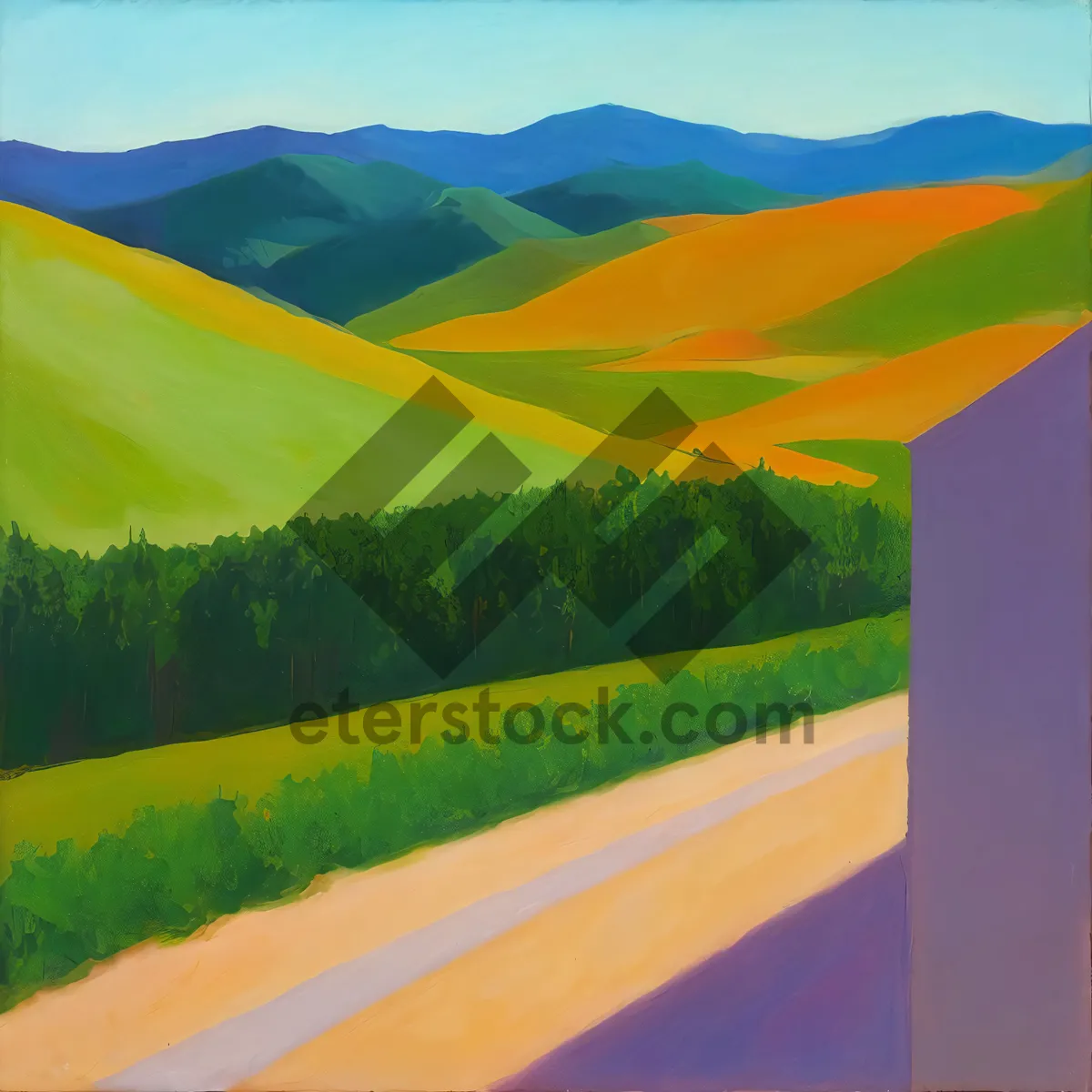 Picture of Vibrant Countryside Field under Sunny Sky