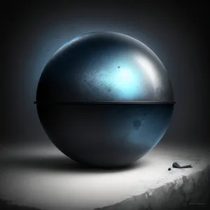 Global Glass Sphere with Illuminating Earth