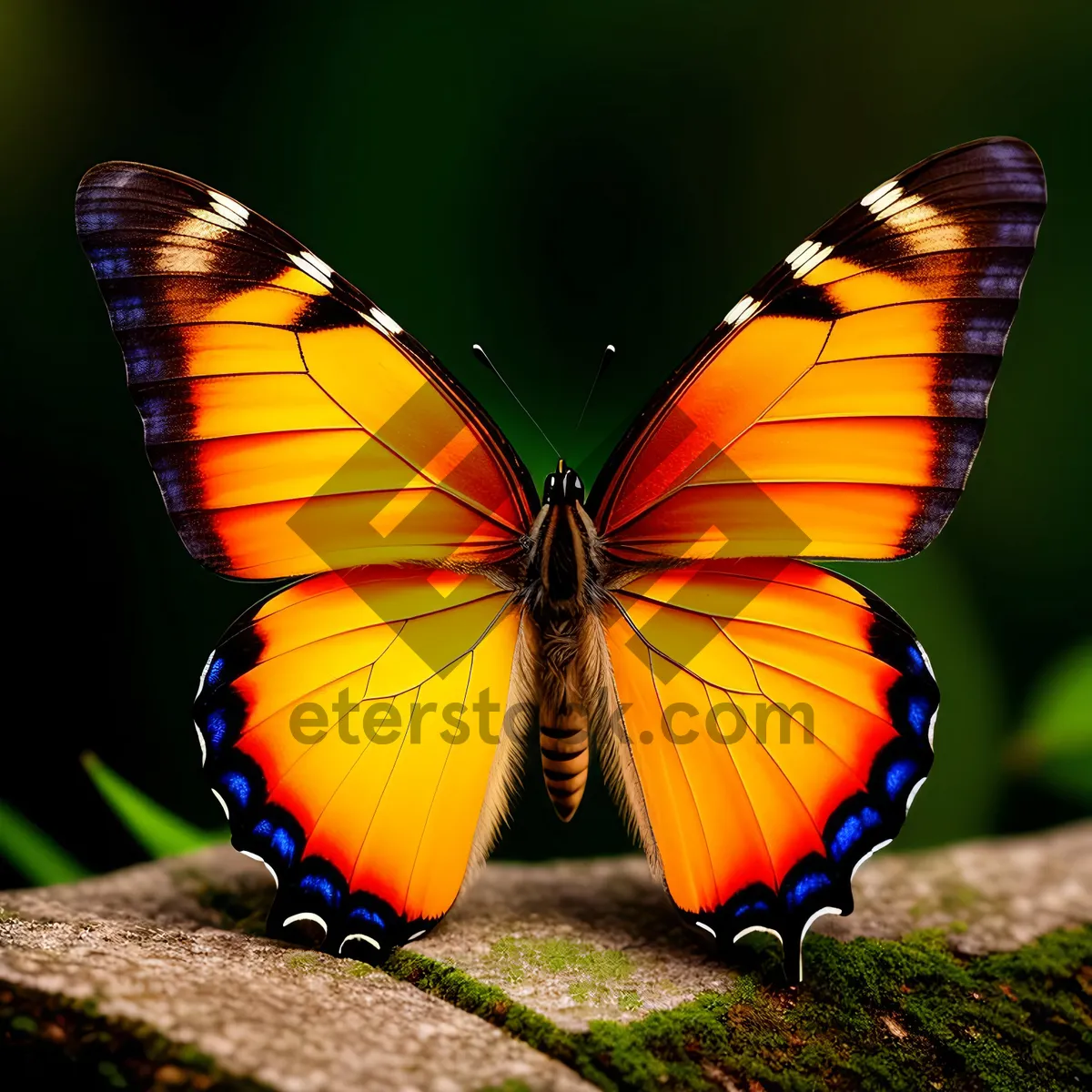 Picture of Vibrant Monarch Butterfly Wings in Closeup