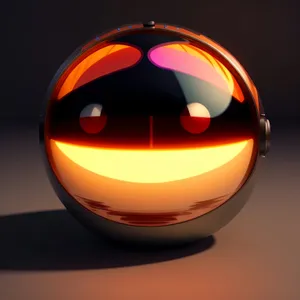 Glowing Pumpkin Glass Sphere Icon